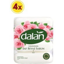 Dalan Geleneksel Saf Beyaz Sabun Gül 280 gr x 4 Paket