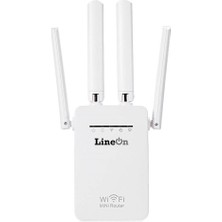 Lineon 300MBPS 4 Antenli Wifi Router Kablosuz Aktarıcı