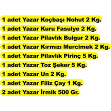 Yazar Ramazan Kumanya Gıda Paketi 9 Parça  22KG