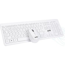 Izoly KM-6221 Beyaz Kablosuz 2.4 Ghz Q Klavye & Mouse Set