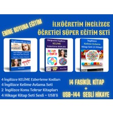 Enine Boyuna Eğitim İlköğretim Ingilizce Öğreten Süper Eğitim Seti (14 Kitap - 144 Sesli Hikaye Usb)