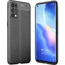 Microcase Oppo Reno 5 Pro 5g Leather Tpu Silikon Kılıf - Siyah
