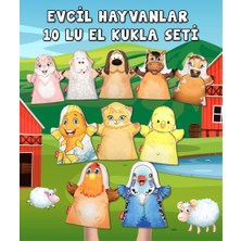 Tox 10 Parça Tox Evcil Hayvanlar El Kukla Set , Eğitici Oyuncak