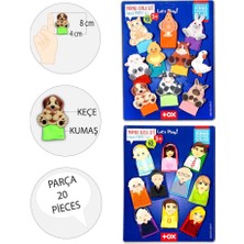 Tox 2 Set - 20 Parça Tox Evcil Hayvanlar ve Aile Bireyleri Parmak Kukla 77-2/75-1