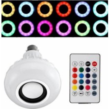 Agb LED Hightek Gece Lambası Bluetooth Hoparlör Rgb Ledli Lamba Kumandalı Mp3 Çalar Ampul