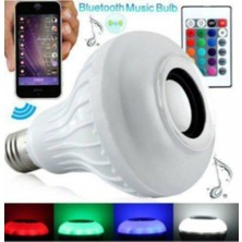 Agb LED Hightek Gece Lambası Bluetooth Hoparlör Rgb Ledli Lamba Kumandalı Mp3 Çalar Ampul