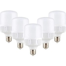 Misscafe 5 Adet 30 W Torch Ampul Büyük Boy Beyaz Işık Smd LED Tasarruflu E27 Normal Duy
