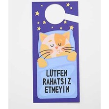 Vice 2'li Kedi Temalı "lütfen Rahatsız Etmeyin" Kapı Askı Uyarısı