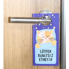 Vice 2'li Kedi Temalı "lütfen Rahatsız Etmeyin" Kapı Askı Uyarısı
