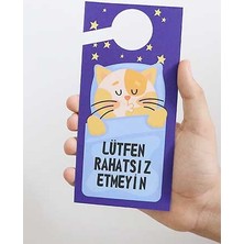 Vice 2'li Kedi Temalı "lütfen Rahatsız Etmeyin" Kapı Askı Uyarısı