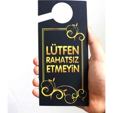 Vice 2'li "lütfen Rahatsız Etmeyin" Siyah Kapı Askı Uyarısı Pvc Plastik