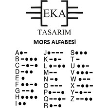 Eka Tasarım 925 Ayar Gümüş Mors Alfabesi 2'li Bileklik