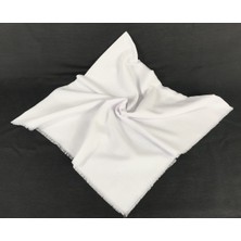 Mom Collection Pamukl Flamlı Eşarp - Beyaz