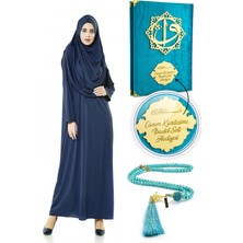İhvan Isme Özel Dini Hediyelik Set Namaz Elbisesi Seti Lacivert