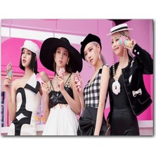Cakatablo Ahşap Tablo Blackpink Üyeleri ve Dondurma Konsepti