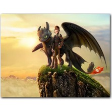 Cakatablo Ahşap Tablo How To Train Your Dragon Film Görseli