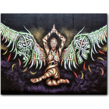 Cakatablo Ahşap Tablo Mumya Melek ve Kurukafalar Duvar Boyama