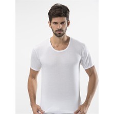 Türen 181 Modal O Yaka Erkek Fanila - Beyaz