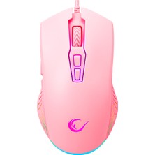 Rampage SMX-G68 SPEAR Full RGB 7200DPI Pembe 7D Makrolu Gaming Oyuncu Mouse