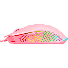 Rampage SMX-G68 SPEAR Full RGB 7200DPI Pembe 7D Makrolu Gaming Oyuncu Mouse