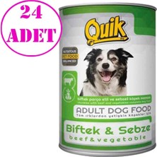 Quik Biftekli Sebzeli Köpek Konservesi 415 gr 24 Ad