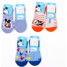 Mickey Mouse Disney Mickey Lisanslı 3 Çift Çocuk Sneakers Çorap 19670