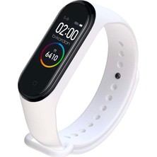 Oso Kordon Xıaomı Mi Band 3/4  Uyumlu Silikon Kordon - Beyaz