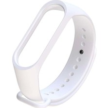 Oso Kordon Xıaomı Mi Band 3/4  Uyumlu Silikon Kordon - Beyaz