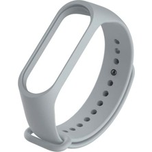 Oso Kordon Xıaomı Mi Band 3/4  Uyumlu Silikon Kordon - Gri