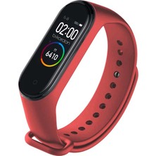 Oso Kordon Xıaomı Mi Band 3/4  Uyumlu Silikon Kordon - Kırmızı