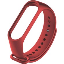 Oso Kordon Xıaomı Mi Band 3/4  Uyumlu Silikon Kordon - Kırmızı