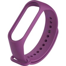 Oso Kordon Xıaomı Mi Band 3/4  Uyumlu Silikon Kordon - Mor