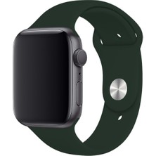 Oso Kordon Apple Watch Uyumlu Silikon Kordon - Haki - 42/44