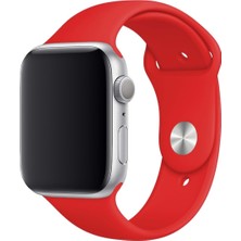 Oso Kordon Apple Watch Uyumlu Silikon Kordon - Kırmızı - 42/44