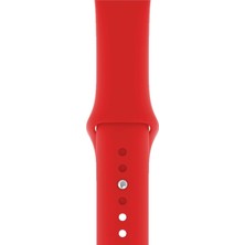 Oso Kordon Apple Watch Uyumlu Silikon Kordon - Kırmızı - 42/44