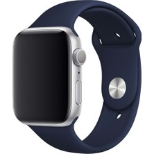 Oso Kordon Apple Watch Uyumlu Silikon Kordon - Lacivert - 38/40