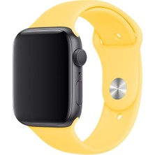 Oso Kordon Apple Watch Uyumlu Silikon Kordon - Sarı - 38/40