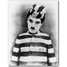 Caka Tablo Ahşap Tablo Charlie Chaplin The Adventurer Kısa Filminin