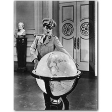 Caka Tablo Ahşap Tablo Charlie Chaplin Büyük Diktatör