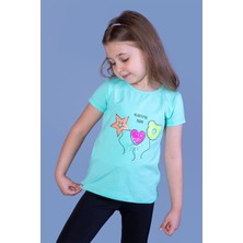 Toontoy Kız Çocuk Beautıful Today Baskılı Pul Işlemeli Tişört