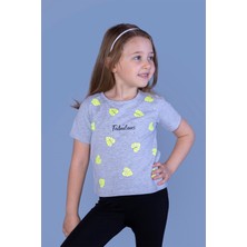Toontoy Kız Çocuk Yaprak Desenli Fabulous Baskılı Tişört