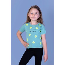 Toontoy Kız Çocuk Yaprak Desenli Fabulous Baskılı Tişört
