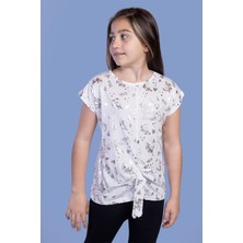 Toontoy Kız Çocuk Varak Baskılı Tişört