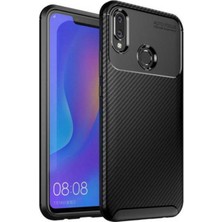 Kzy Huawei Honor Play Karbon Tasarımlı Kapak - Siyah