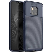 Kzy Huawei Mate 20 Pro Karbon Tasarımlı Kapak - Lacivert