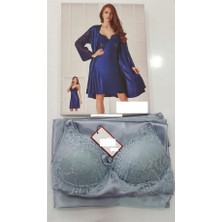 Pierre Cardin 4025 Gecelik Sabahlık Takım - Royal