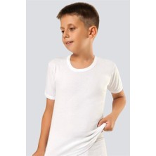 Türen 302 Erkek Çocuk Bisiklet Yaka - Beyaz  Ikili Paket