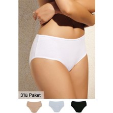 Pierre Cardin 2033 Üçlü Slip Külot - Siyah-Beyaz-Ten