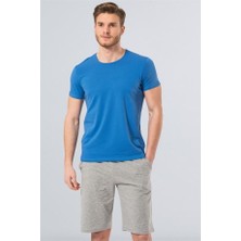 Cacharel 1331 O Yaka Kısa Kollu Erkek T-Shirt - Saks