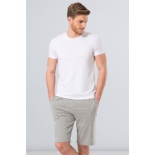 Cacharel 1331 O Yaka Kısa Kollu Erkek T-Shirt - Beyaz